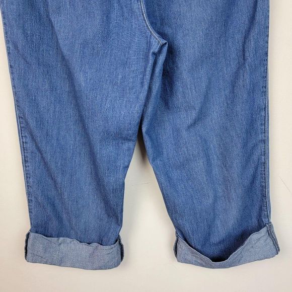 Vintage High Rise Paper Bag Cropped Jeans Size 14 - Picture 6 of 8